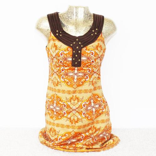Zeer Mooi Halé Bob Jurkje (S) € 90,-, Kleding | Dames, Jurken, Zo goed als nieuw, Maat 36 (S), Oranje, Boven de knie, Ophalen of Verzenden