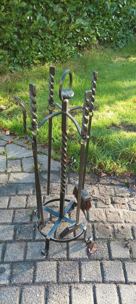 Mooi  smeedijzeren haardstel, Huis en Inrichting, Haarden, Zo goed als nieuw, Ophalen of Verzenden