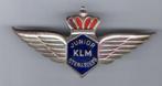Junior KLM Stewardess blauw op zilverkleurig broche ( F_065), Verzamelen, Speldjes, Pins en Buttons, Verzenden, Zo goed als nieuw
