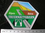 ruit sticker alpen adria tauernautobahn logo vignet vintage, Verzenden, Zo goed als nieuw, Auto of Motor