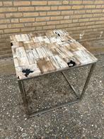 Verschillende Versteend Hout Salontafel / Bijzettafel, Huis en Inrichting, Ophalen, 50 tot 100 cm, Minder dan 50 cm