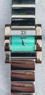Vintage Seiko 4N00-7050 Rectangular | Turquoise Green Dial |, Ophalen of Verzenden, Zo goed als nieuw