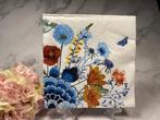 Knutsel servetten Delfts blauw wilde bloemen decoupage 702A, Ophalen of Verzenden, Nieuw, Materiaal