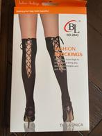 Overknee sokken zwart goud, Ophalen of Verzenden, Nieuw, Zwart, Legging