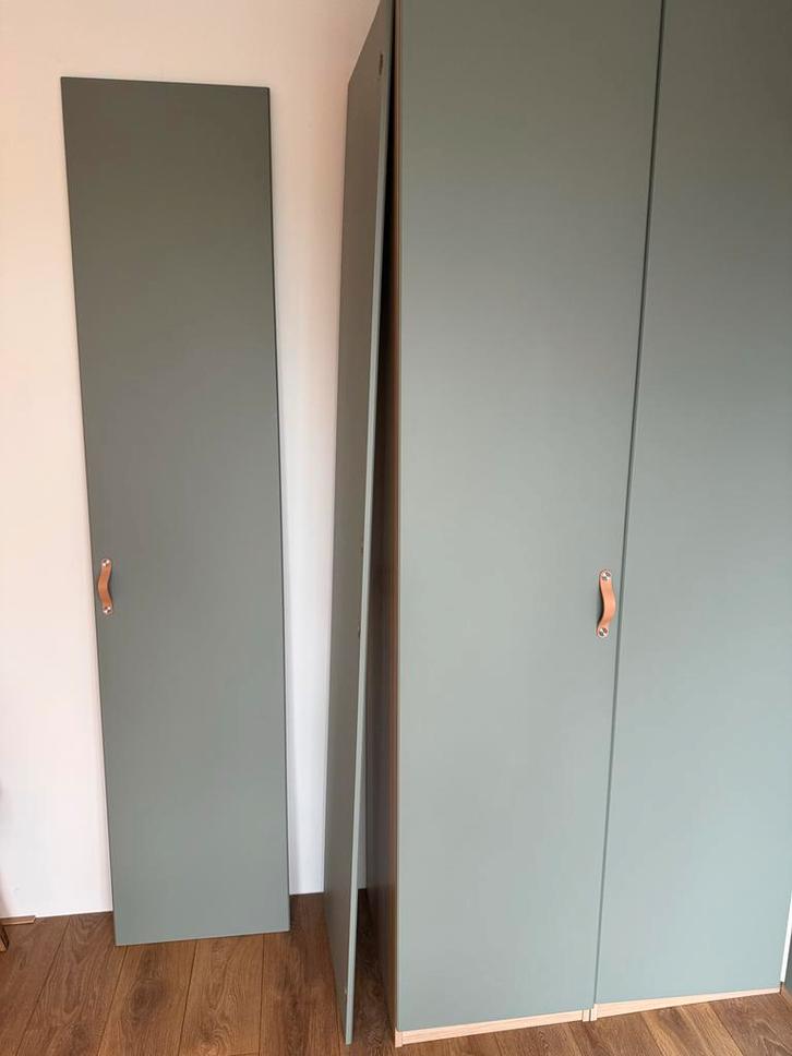 4x Ikea Pax deur grijsgroen 50x229cm met scharnieren & greep, Huis en Inrichting, Kasten | Kledingkasten, Zo goed als nieuw, 200 cm of meer