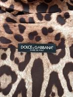Dolce & Gabbana blouse met luipaardprint zijde stretch., Beige, Dolce & Gabbana., Ophalen of Verzenden, Zo goed als nieuw