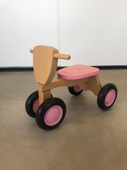 New Classic Toys Houten loopfiets Road Star roze 1 jaar, Kinderen en Baby's, Speelgoed | Buiten | Voertuigen en Loopfietsen, Nieuw