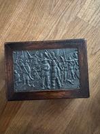 Antieke Houten afbeelding van De Nachtwacht van Rembrandt., Antiek en Kunst, Ophalen of Verzenden