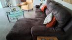 Comfortabele chocoladekleurige 3-zits bank., Ophalen, 250 tot 300 cm, Gebruikt, 75 tot 100 cm