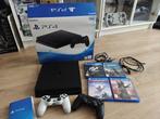 Sony Playstation 4 Slim 500GB + 4 games + 2 controllers, Met 2 controllers, Ophalen of Verzenden, Zo goed als nieuw, Slim