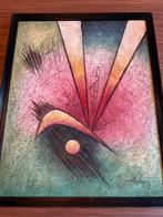 Benyamin Long - Pensées psychédéliques - Olieverf, Antiek en Kunst, Ophalen of Verzenden