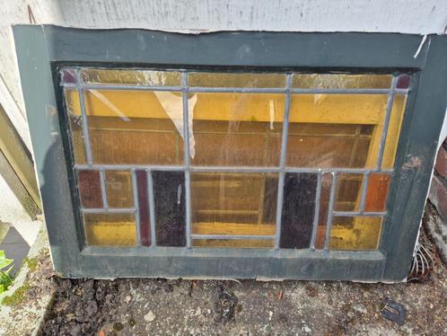 Glas in lood -set van 4, Doe-het-zelf en Verbouw, Glas en Ramen, Gebruikt, Minder dan 80 cm, Glas in lood, Ophalen