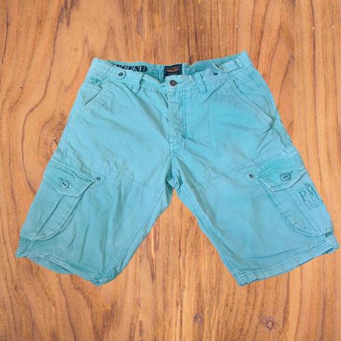 PME Legend American Classic Cargo Shorts mintgroen 32/M/EU48, Kleding | Heren, Broeken en Pantalons, Zo goed als nieuw, Maat 48/50 (M)