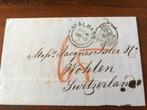 046 UK 1856 > Zwitserland veel stempels, Postzegels en Munten, Brieven en Enveloppen | Buitenland, Ophalen of Verzenden, Envelop