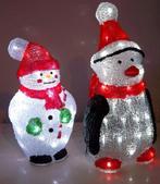 Pinguin of sneeuwman met led verlichting kerstdeco, Verzenden, Nieuw