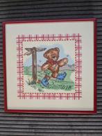 Schilderij geborduurd 23,5 x 23,5cm, Ophalen of Verzenden