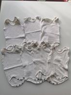Pakket witte badstof baby rompers (7 stuks), Ophalen of Verzenden, Gebruikt, Jongetje of Meisje, Pakje
