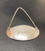 Zilveren Jenever Flessenlabel - Vintage 835 Zilver, Ophalen of Verzenden, Zilver
