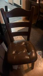 4 leren Stoelen, Antiek en Kunst, Antiek | Meubels | Stoelen en Banken, Ophalen