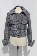 Korte geruite winterjas.10% wol.Mt 38.Merk PrettyLittleThing, Maat 38/40 (M), ., Ophalen of Verzenden, Zo goed als nieuw