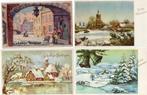 kerstkaart, Verzamelen, Ansichtkaarten | Themakaarten, Verzenden, Gelopen, Feest(dag)