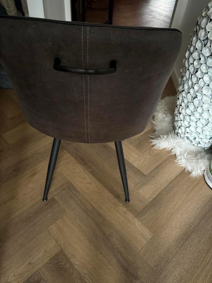 Mooie eetstoelen, Huis en Inrichting, Stoelen, Gebruikt, Vier, Stof, Bruin, Ophalen of Verzenden