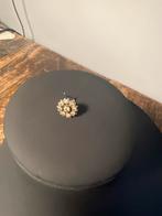Vintage Zilveren oorbel met Strass, Ophalen of Verzenden, Zilver, Broche