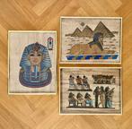 Egyptische schilderijen op papyrus, Antiek en Kunst, Ophalen of Verzenden