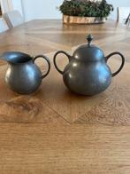 Tinnen Melkkan en Suikerpot Set, Antiek en Kunst, Antiek | Tin, Ophalen of Verzenden