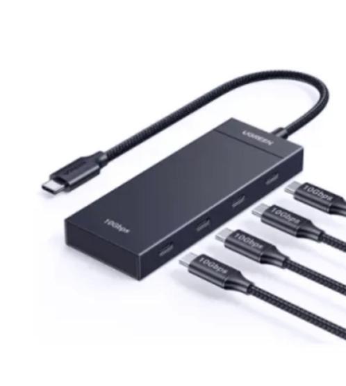 Ugreen CM806 4-Port USB 3.2 Gen 2 Hub, Computers en Software, Dockingstations, Nieuw, USB-hub, Laptop, Tablet, Telefoon, Ophalen of Verzenden
