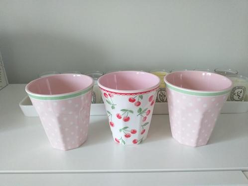 Set van 3 GreenGate melamine bekers samen voor 17,50 euro, Huis en Inrichting, Keuken | Servies, Nieuw, Overige stijlen, Overige materialen