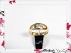 15572-1 18-karaat geelgouden solitaire bolsjewiek ring, Ophalen of Verzenden, Met edelsteen, Dame, Goud