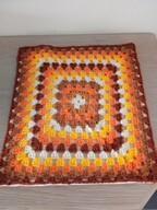 vintage handgemaakt gehaakt kussen, Huis en Inrichting, Woonaccessoires | Kussens, Ophalen of Verzenden, Zo goed als nieuw, Vierkant