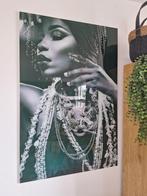 Luxe wall art deco schilderij glas, Huis en Inrichting, Ophalen, Zo goed als nieuw, Schilderij, 75 tot 100 cm