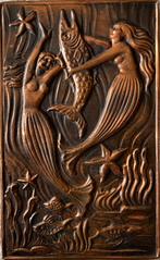 Koper gedreven plaquette, ges. Dael, Antiek en Kunst, Antiek | Koper en Brons, Ophalen of Verzenden, Koper