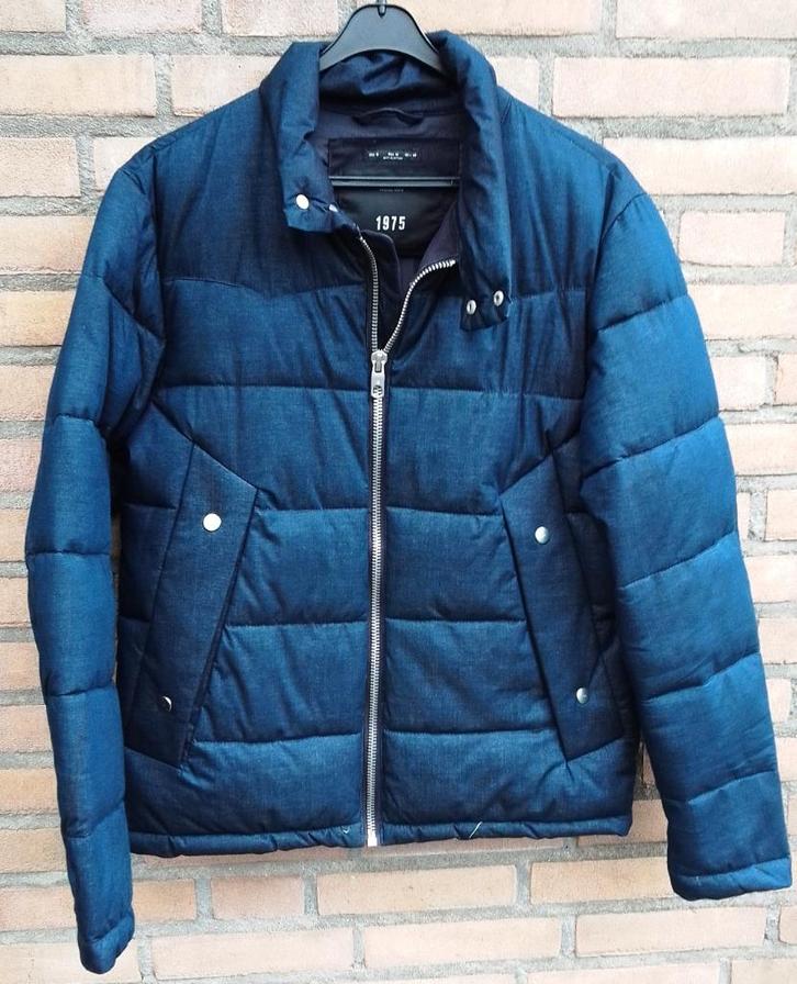 heren winterjas,  parka, donker jeans blauw, maat 48/50,, Kleding | Heren, Jassen | Winter, Zo goed als nieuw, Maat 48/50 (M)