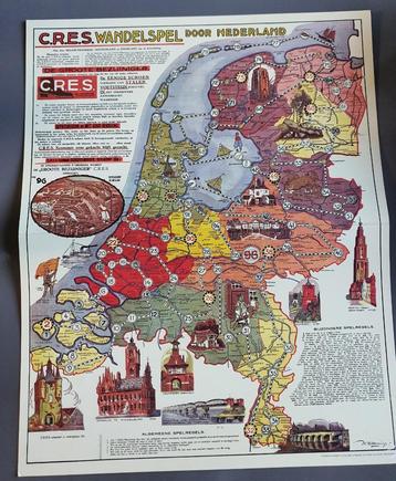 C.R.E.S. Vintage Wandelspel Door Nederland 1974 beschikbaar voor biedingen