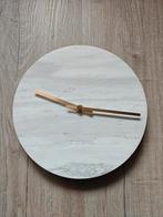 Wandklok klok zuiver 25cm diameter wit marmer, Huis en Inrichting, Woonaccessoires | Klokken, Ophalen of Verzenden, Wandklok