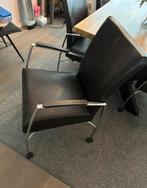 Echte leer stoelen verstelbaar, Huis en Inrichting, Stoelen, Ophalen, Bruin, Leer, Zo goed als nieuw