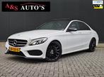 Mercedes-Benz C-klasse 180 NAP AMG Panoramadak Camera Leder, Auto's, Automaat, Wit, Adaptive Cruise Control, Sedan