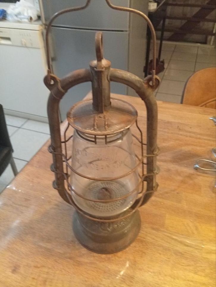 Antieke fuerhand 305 stormlamp Germany Pre ww2, Antiek en Kunst, Antiek | Lampen, Ophalen of Verzenden