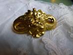 Antieke Goldfilled Biedermeier Broche, Verzenden, Overige materialen, Broche, Verguld