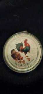 1 oz Year of the Rooster 2017 gekleurd, Ophalen of Verzenden, Overige waardes, Losse munt, Zilver