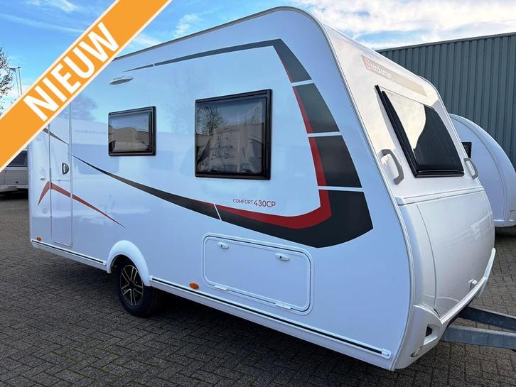 Sterckeman Easy Comfort 430 CP Zondag open!!, Caravans en Kamperen, Caravans, tot en met 3, Treinzit, Sterckeman, Dwarsbed, Overige typen