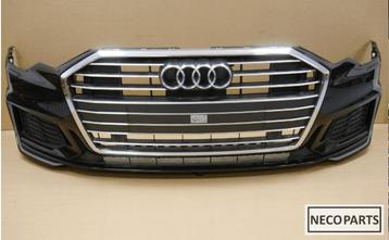 AUDI A6 C8 VOORBUMPER ORIGINEEL 6xPDC S-LINE KLEUR LY9T beschikbaar voor biedingen
