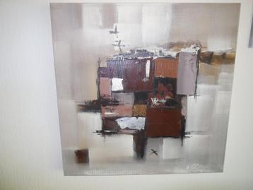 2 Abstracte schilderijen beschikbaar voor biedingen