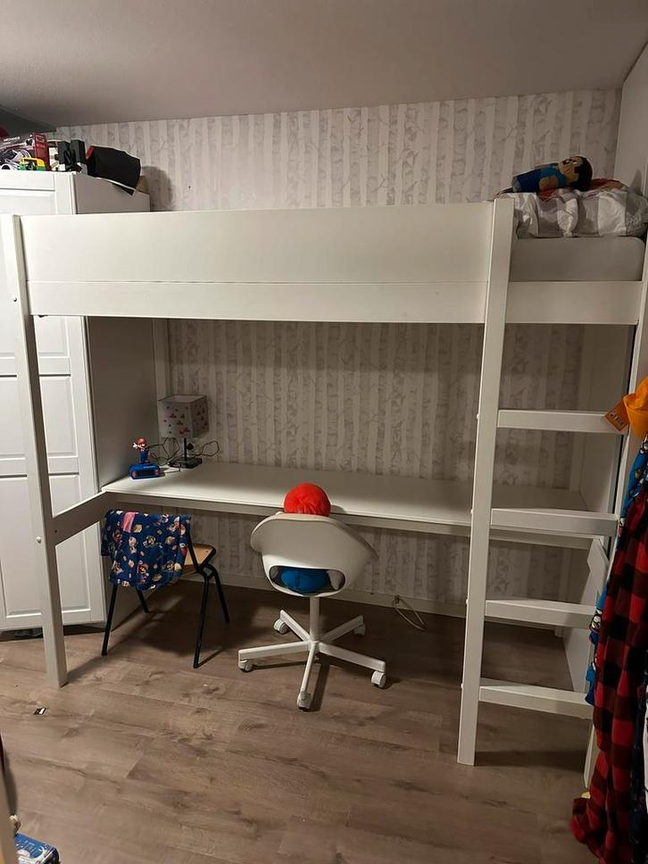 NOUS kids hoogslaper met bureau Charlie 90x200 wehkamp, Kinderen en Baby's, Kinderkamer | Stapelbedden en Hoogslapers, Zo goed als nieuw