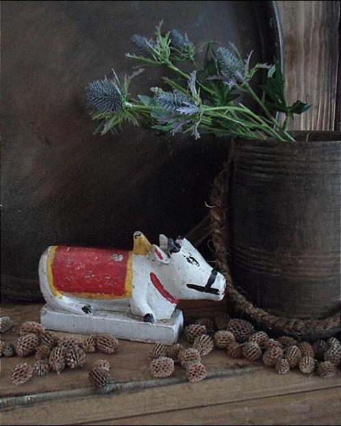 12064 NP Nandi koe liggend, Antiek en Kunst, Antiek | Woonaccessoires, Verzenden