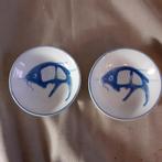 2 Chinese  diepe schaaltjes :karpers, vissen, Ophalen of Verzenden