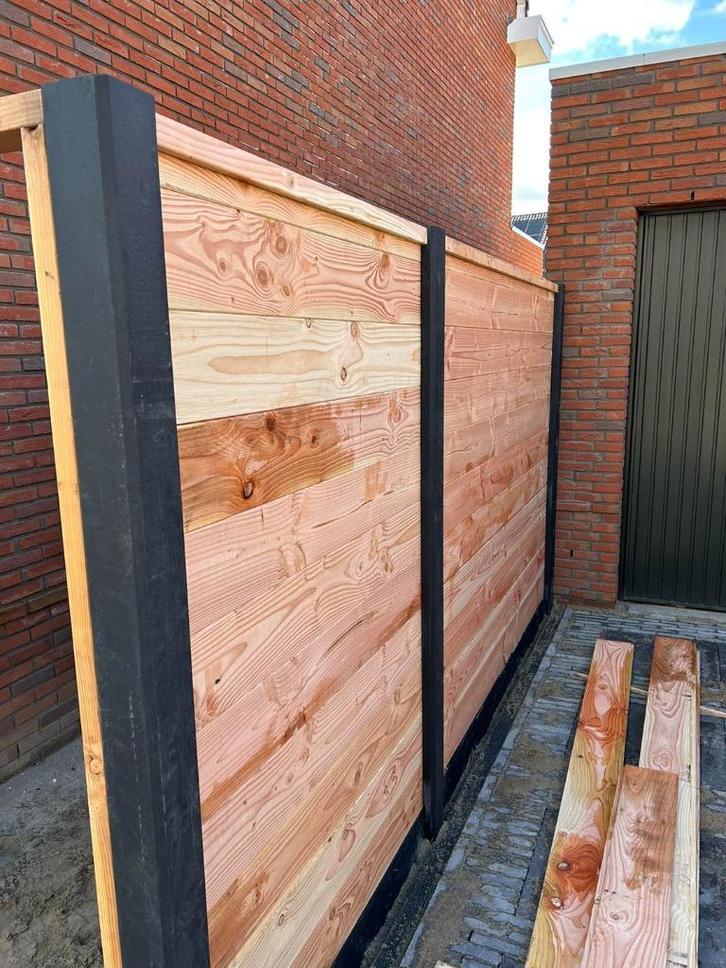 Schutting Douglas Composiet Hout Beton, Tuin en Terras, Schuttingen, Nieuw, Hout, 1 tot 2 meter, Minder dan 3 meter, Ophalen of Verzenden